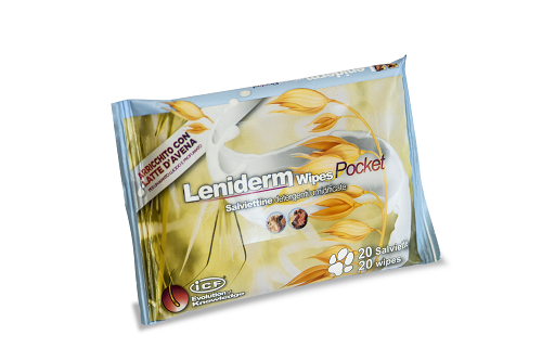 Leniderm Wipes Pocket Salviette Detergenti Cani E Gatti 20 Pezzi