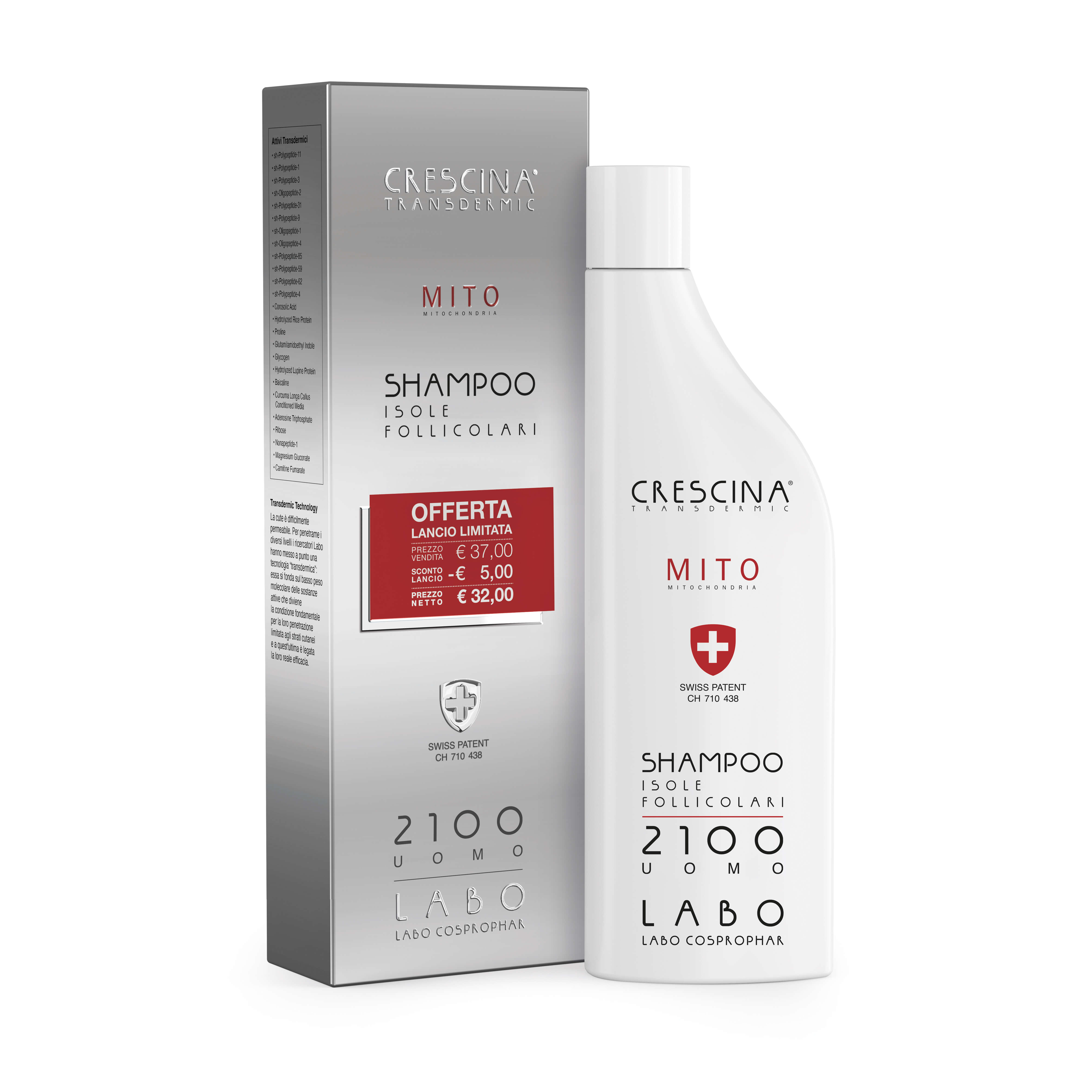 image - 986584377 - SHAMPOO CRESCINA ISOLE FOLLICOLARI MITO 2100 UOMO 150 ML - 4743184_1.jpg