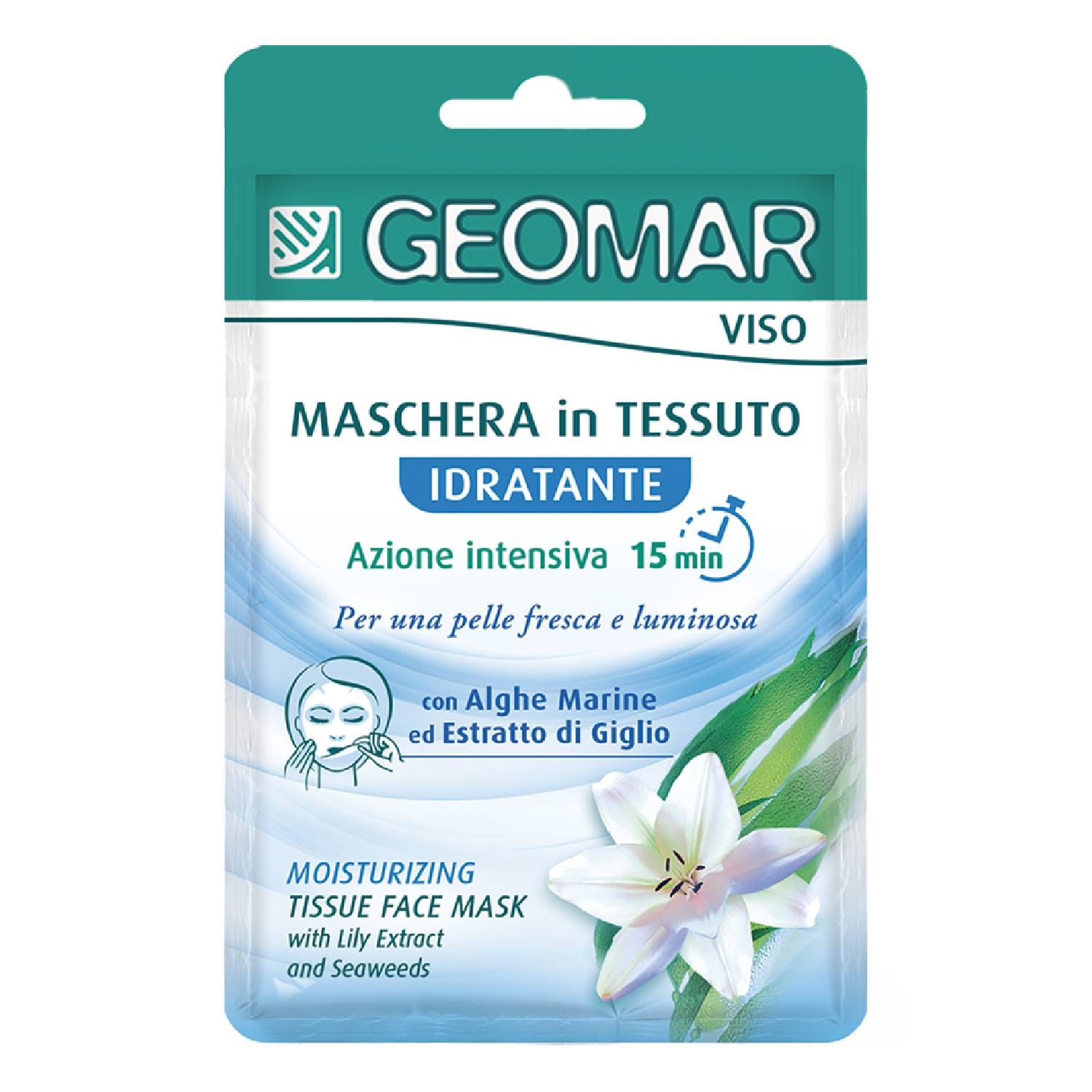 Geomar Maschera Viso In Tessuto Idratante Mono utilizzo 22ml