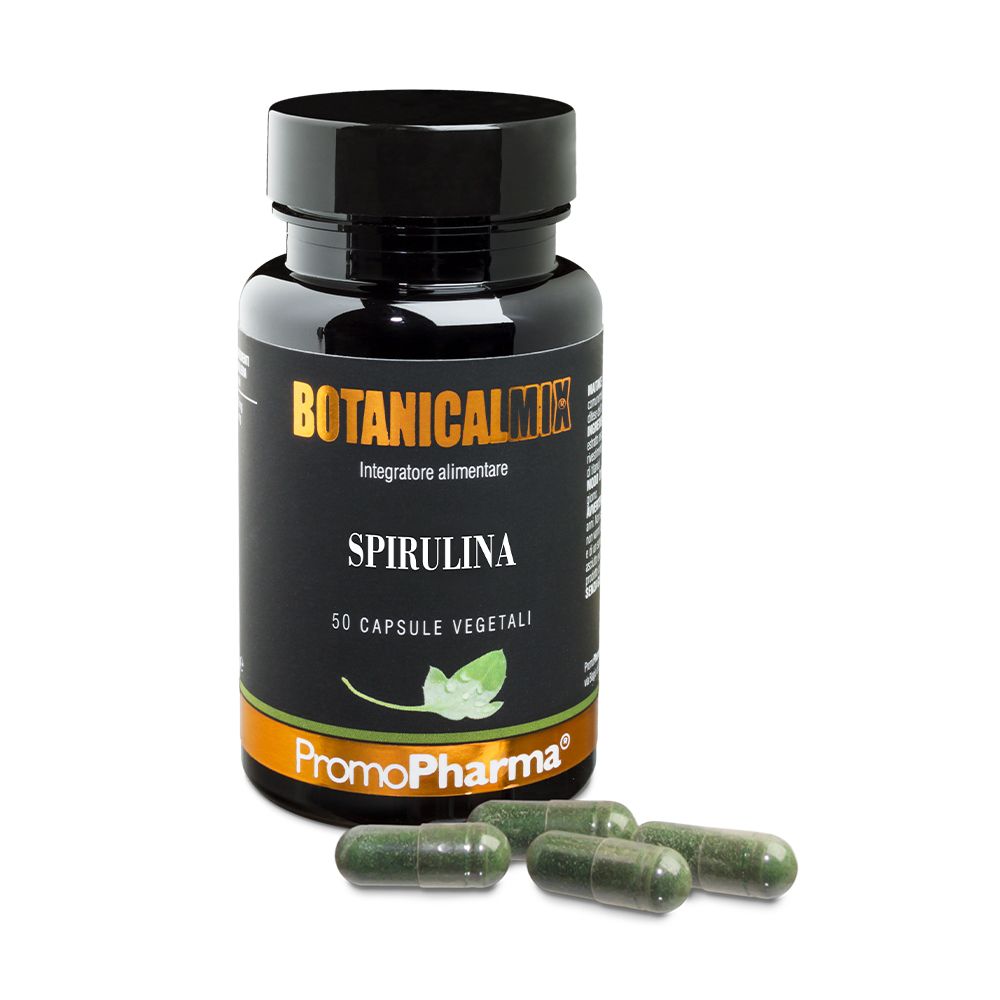 Spirulina Botanical Mix Integratore Ricostituente 50 Capsule