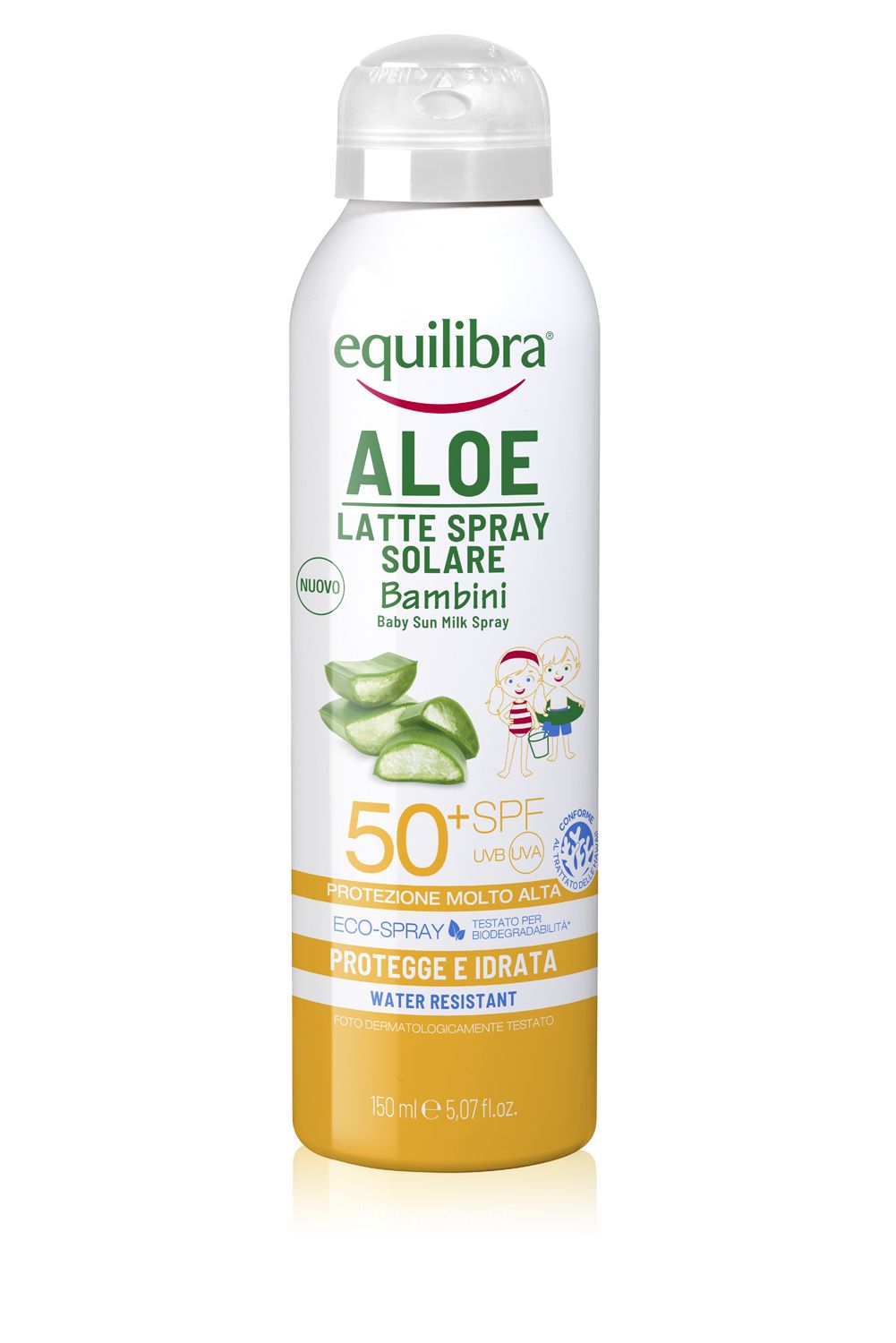 Equilibra Aloe Latte spray protezione solare Bambini SPF 50+ 150ml