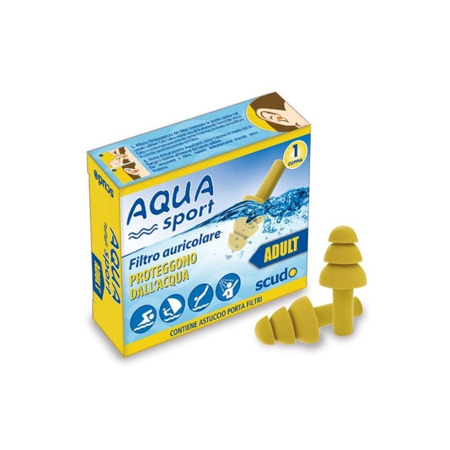 image - 938852516 - Tappi auricolari progettati per proteggere il canale uditivo dall'acqua durante attività acquatiche. - 7871227_2.jpg