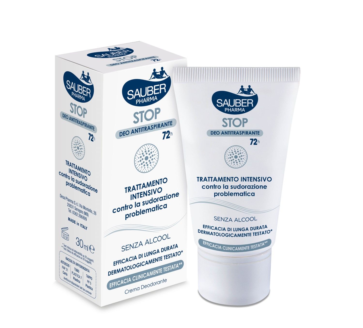 Sauber Deo Antitraspirante 72 Ore Crema 30ml