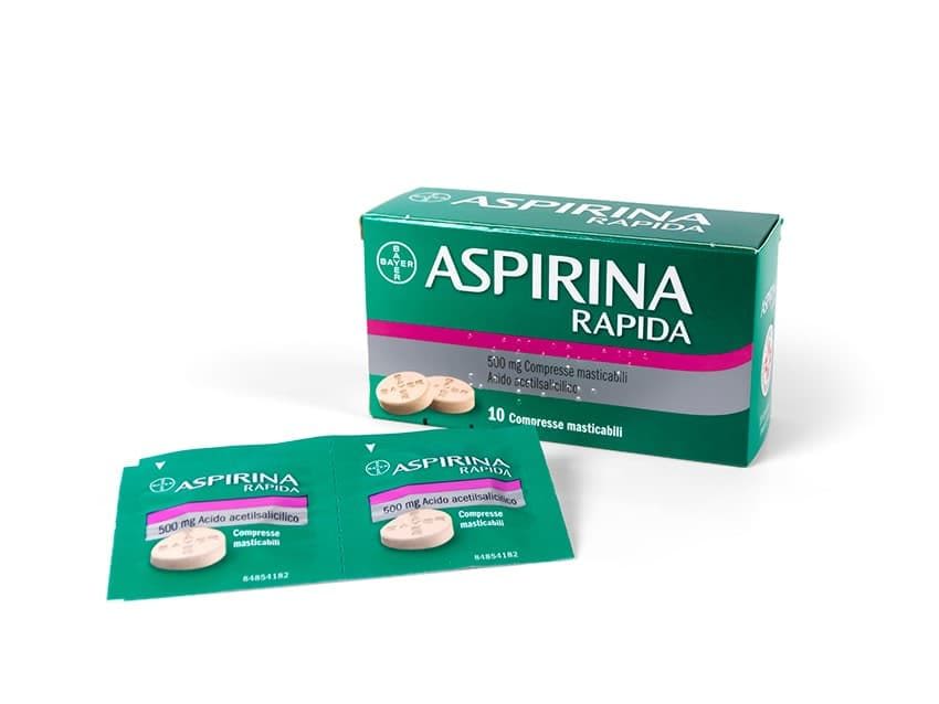 image - 004763379 - Aspirina Rapida Trattamento Febbre e Dolore 500mg Acido Acetilsalicilico 10 Compresse - 2253284_3.jpg