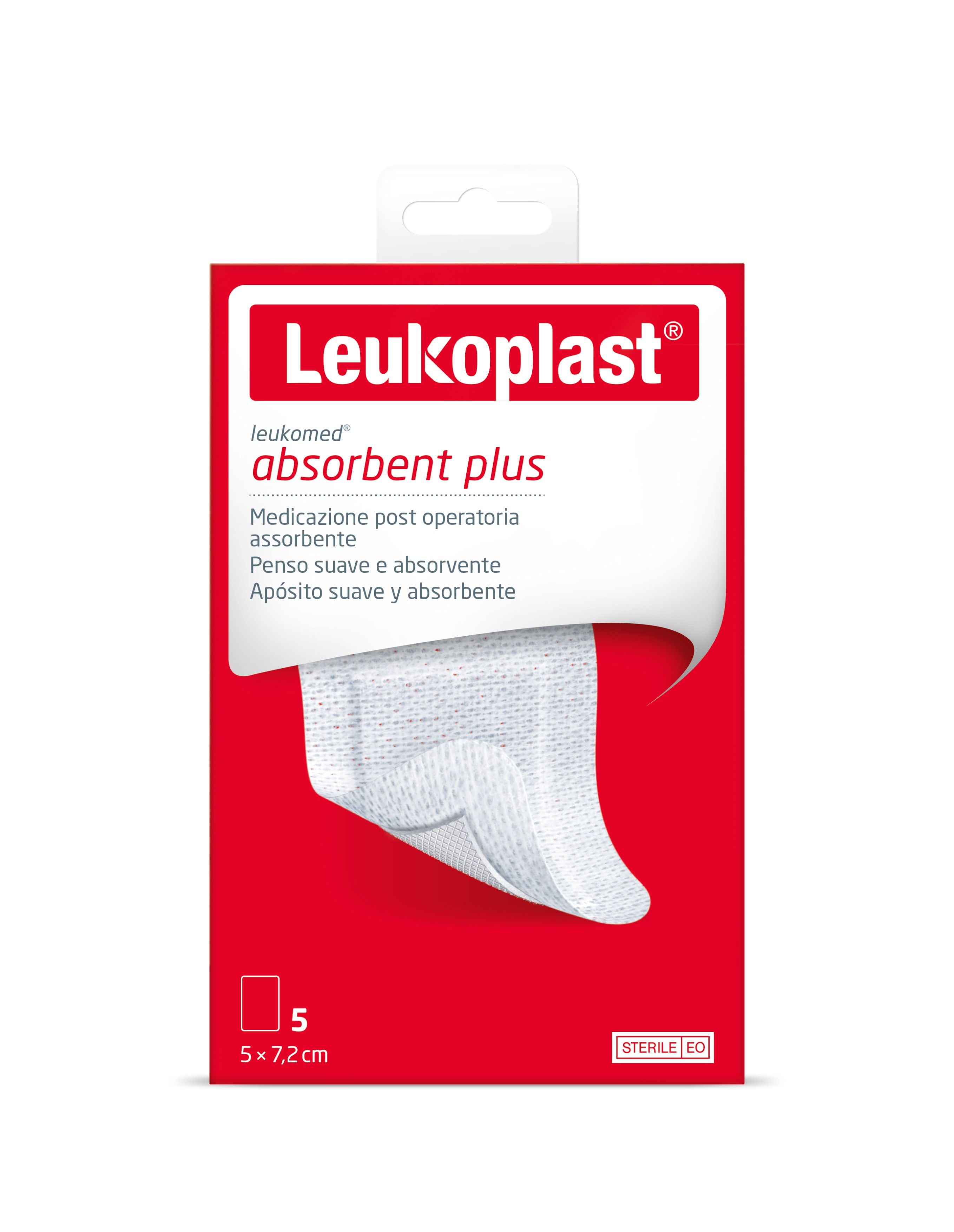 Leukoplast Absorbent Plus 5x7,2cm 5 Pezzi