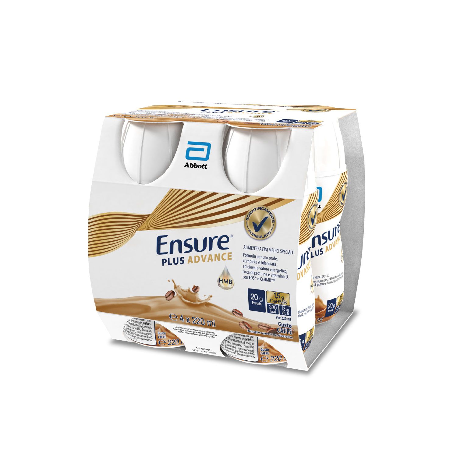 Ensure Plus Advance Supplemento Alimentare Proteico Caffè 4x220ml