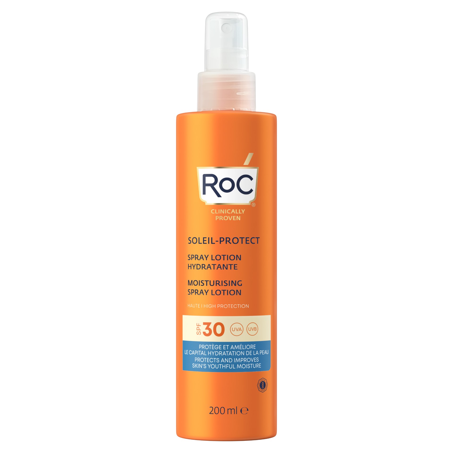 Roc Soleil Protect Lozione spray protezione solare Corpo SPF 30 Idratante 200ml