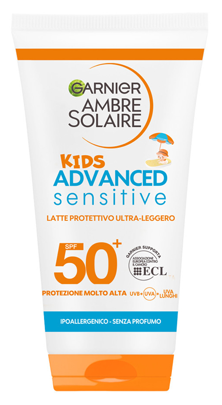 Garnier Ambre Solaire Mini Latte Protettivo Advanced Sensitive Kids SPF 50+ 50ml