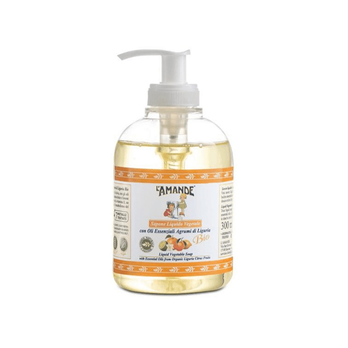 L'amande Marseille Sapone Liquido Agrumi Di Liguria 300ml