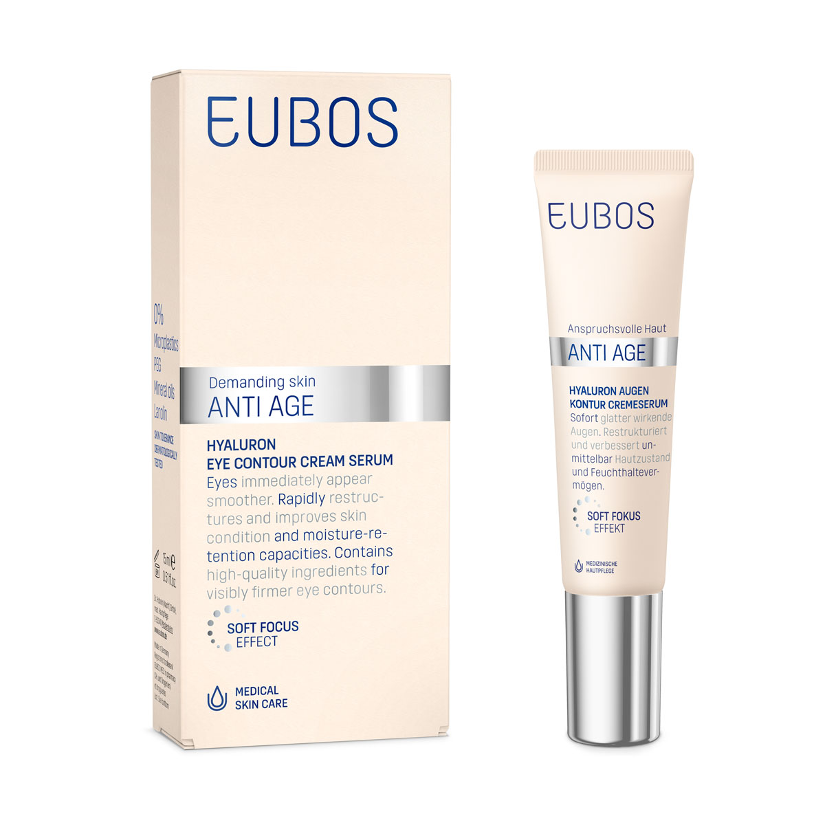 Eubos Hyaluron Eye Contour Crema Siero Contorno Occhi Acido Ialuronico 15ml