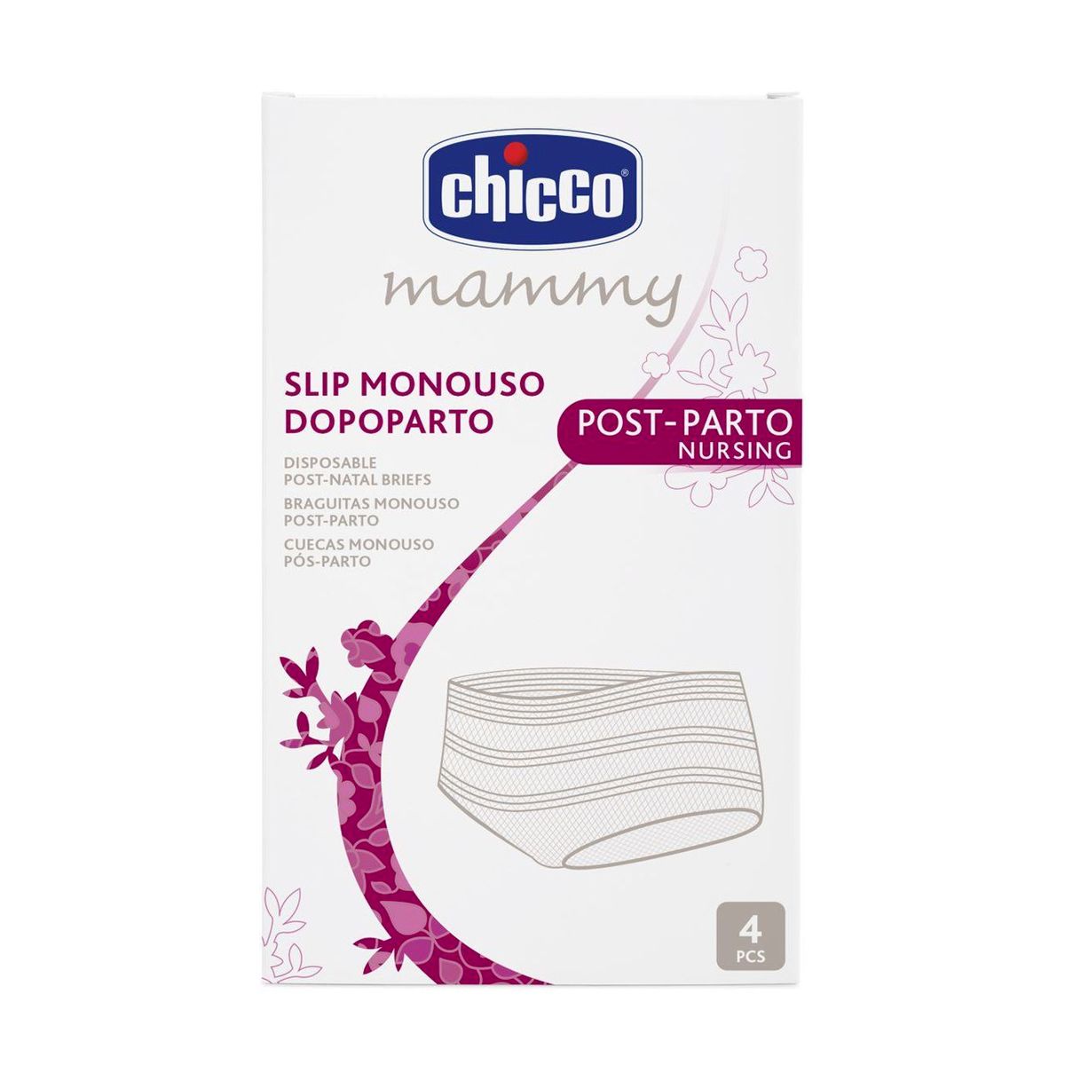 Chicco Mammy Slip Mono utilizzo Dopoparto 4 Pezzi