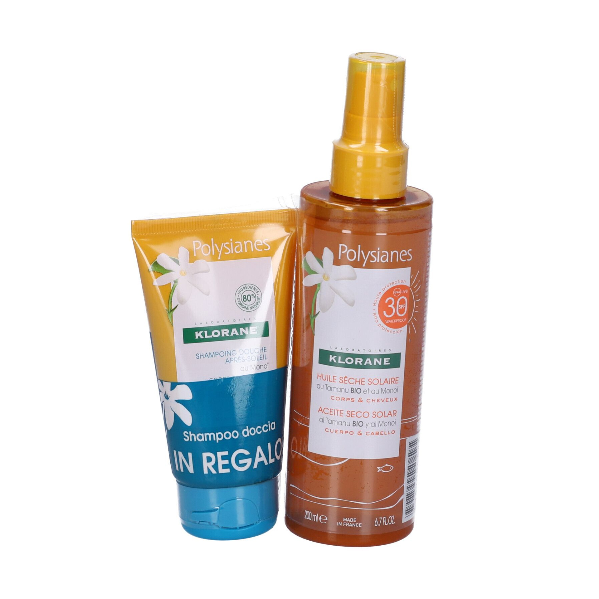 984906848 - KLORANE POLY OLIO SECCO TAMANU MONOI SPF30 200 ML + SHAMPOO DOCCIA DOPOSOLE MONOI 75 ML - 4745656_1.jpg