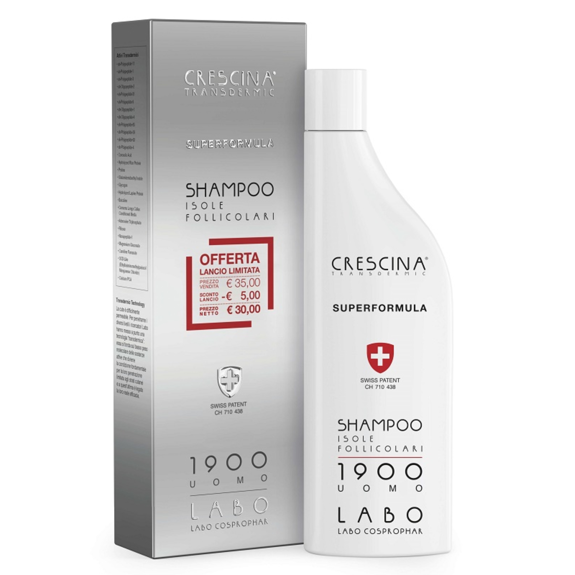950906774 - SHAMPOO CRESCINA ISOLE FOLLICOLARI SUPERFORMULA 1900 UOMO 150 ML - 4830828_1.jpg
