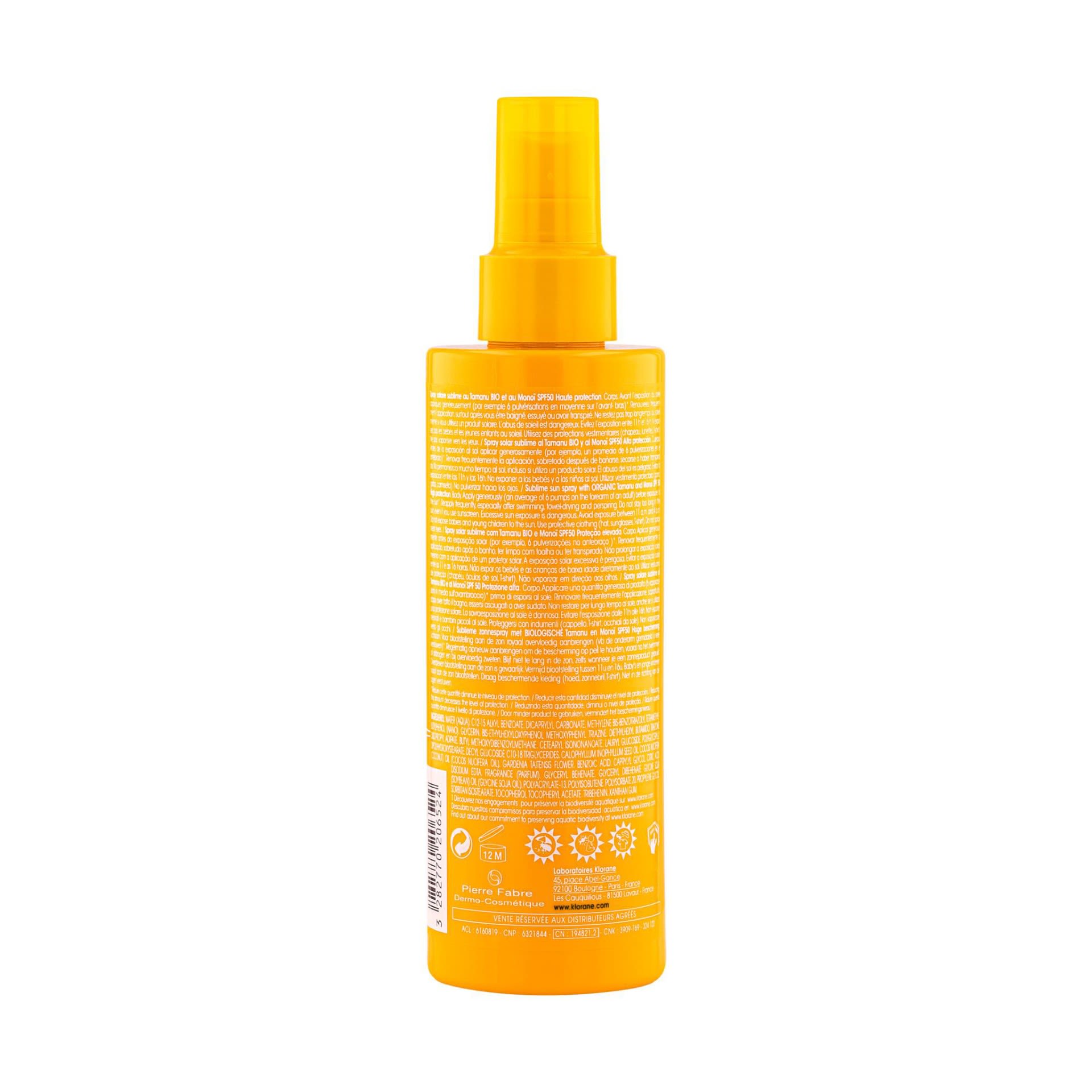 image - 977021789 - KLORANE SPRAY SOLARE SUBLIME SPF 50 CORPO 200 ML - 4702735_7.jpg