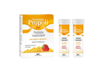 Golasept Propoli Baby Gusto Gusto fragola 24 Compresse Masticabili