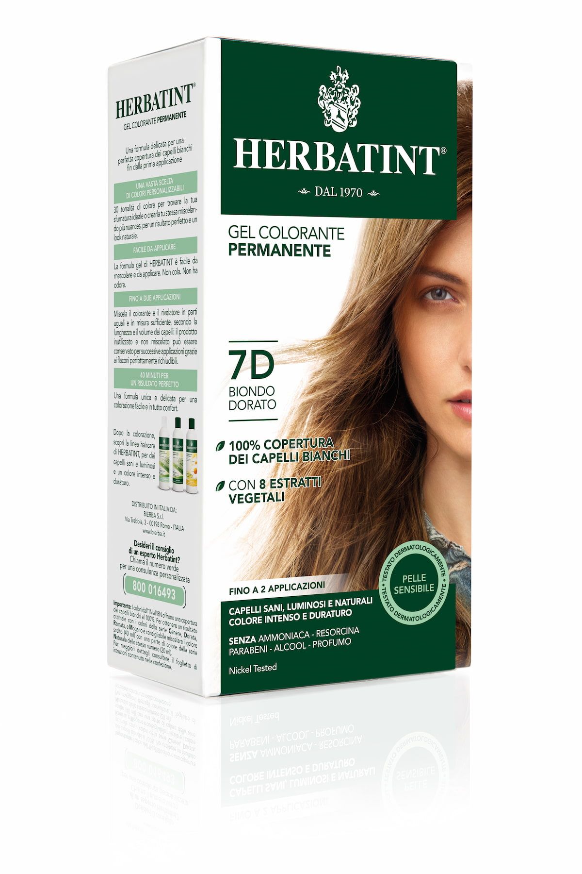 Herbatint Gel Colorante Permanente 7d Biondo Dorato 150ml