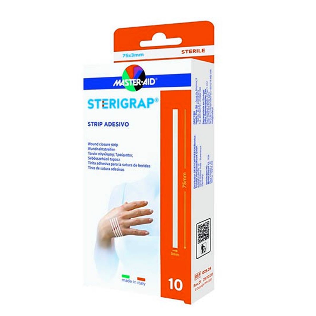 Master-aid Sterigrap Strip Adesivo Sutura Ferite 75x3mm 10 Pezzi