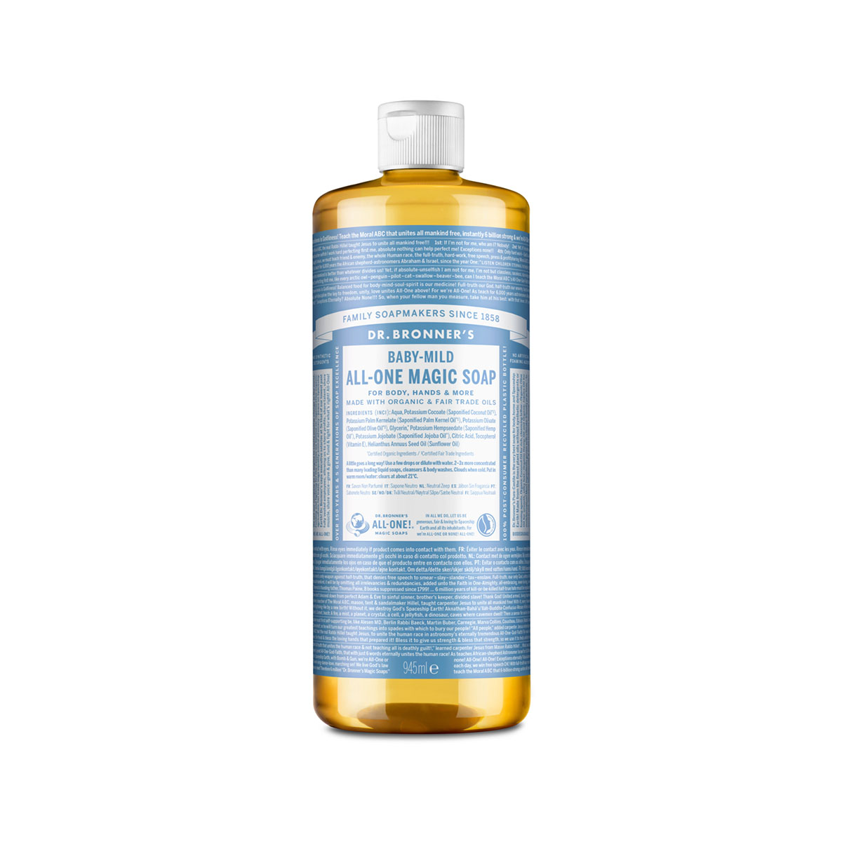 Dr. Bronner's 18 In 1 Liquid Soap Unscented 945ml