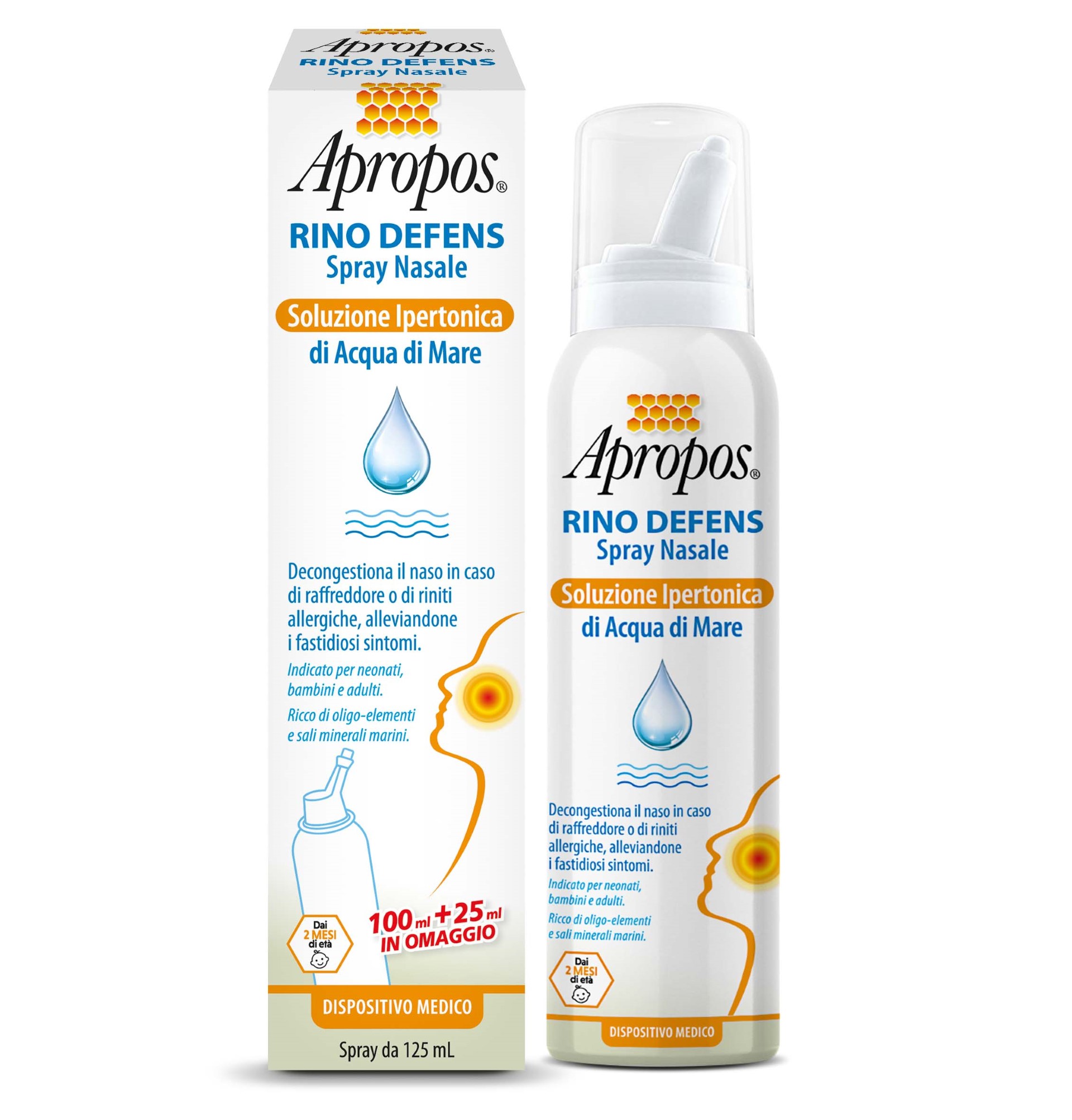 Apropos Rino Defens Spray per il naso Soluzione Ipertonica 125ml