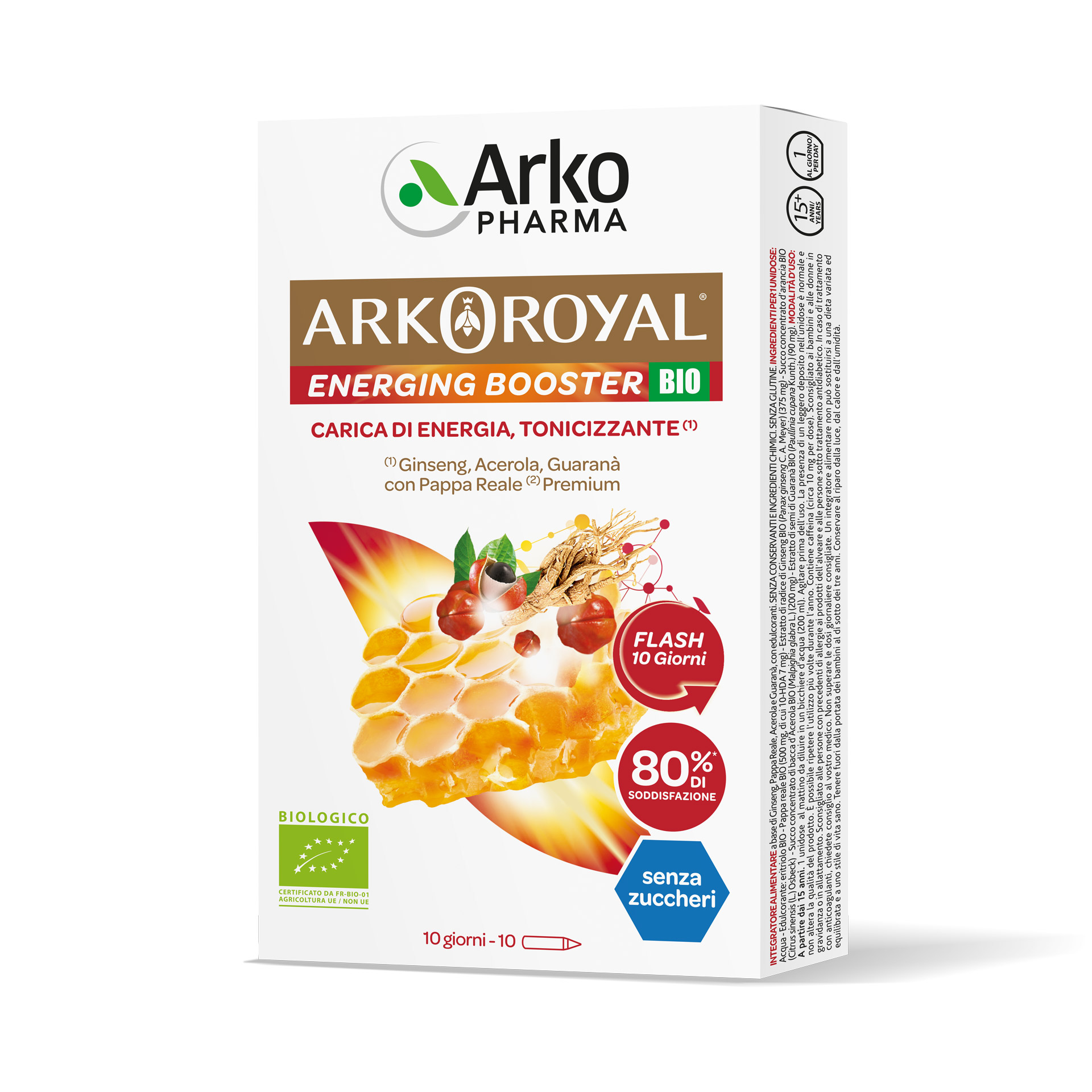 Arkoroyal Energing Booster Bio Integratore Energia 10 Flaconcini