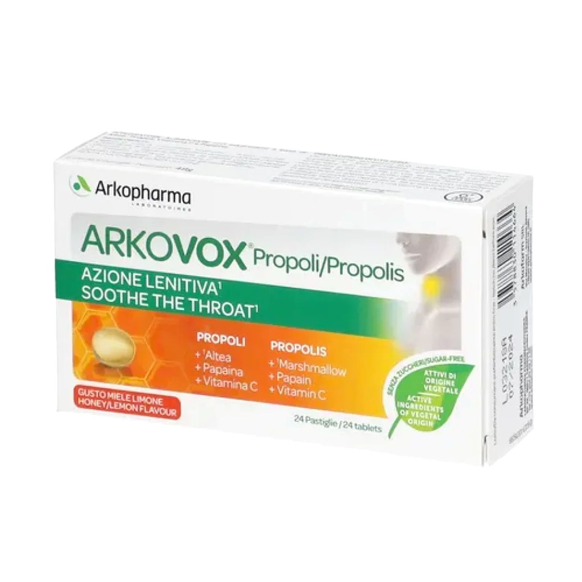 Arkopharma Arkovox Propoli Miele E Limone Integratore Gola 24 Compresse