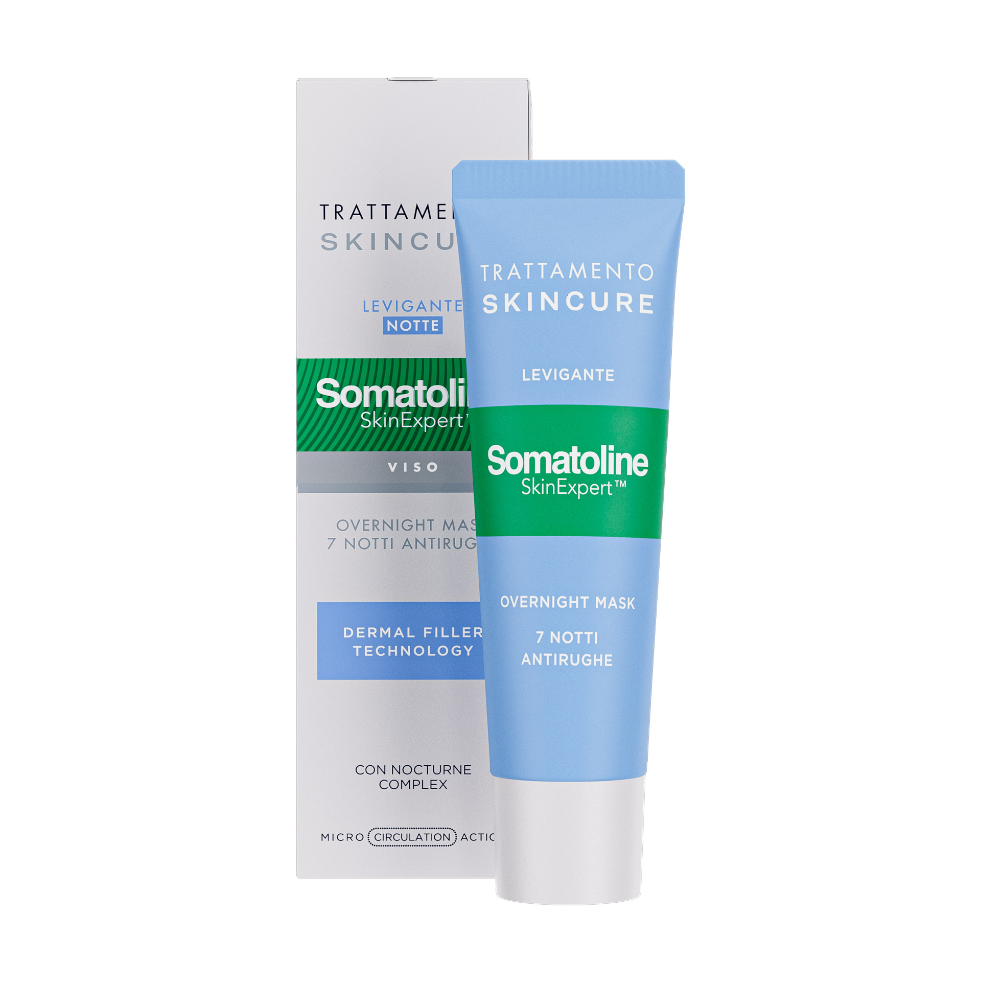 Somatoline Skinexpert Overnight Mask azione levigante 7 Notti Contro le rughe Maschera Viso Antiage 50ml