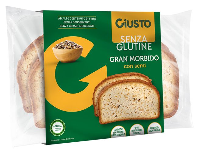 Giusto Gran Morbido Pane Con Semi Senza Glutine 190g