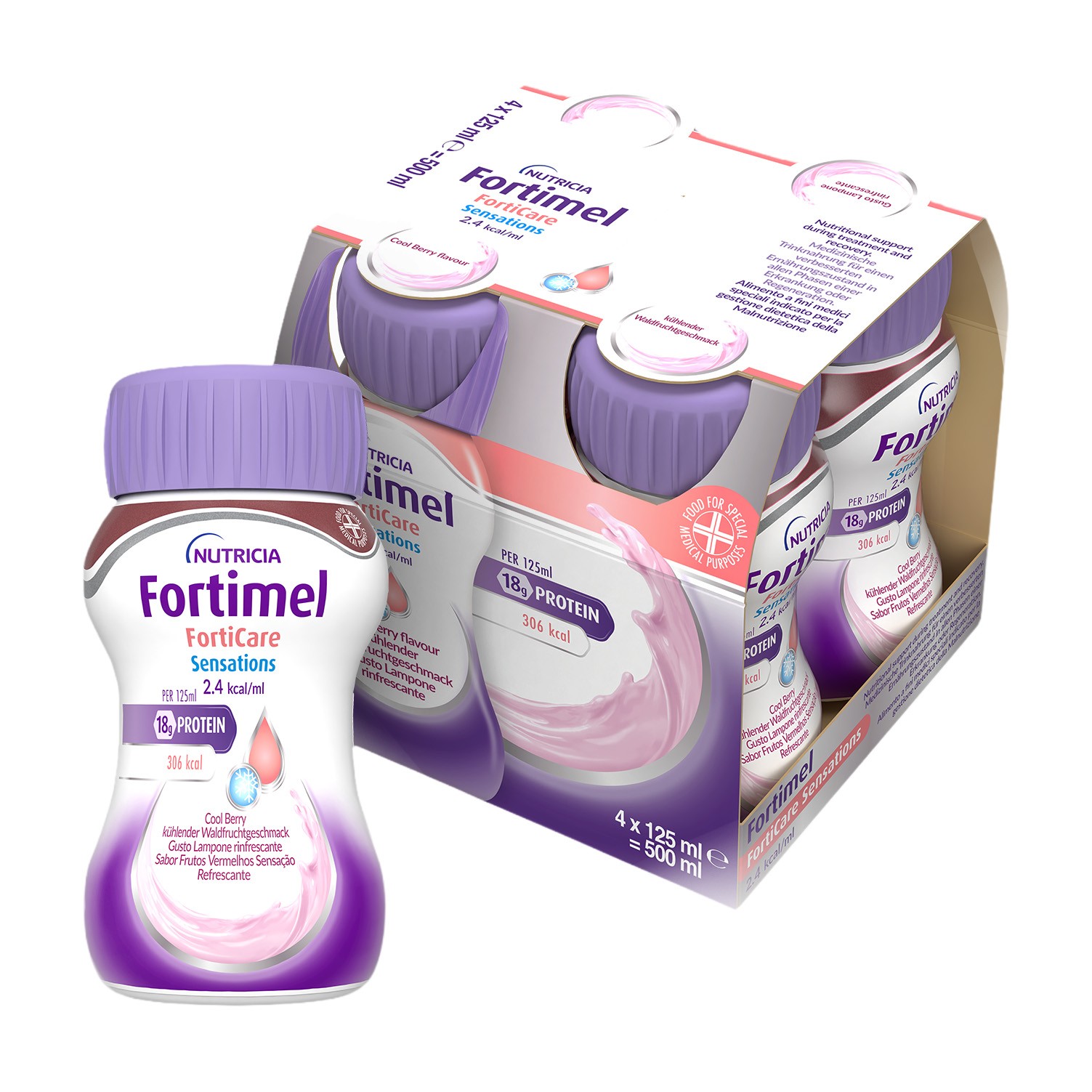 image - 989331638 - FORTIMEL FORTICARE SENSATION 2,4 KCAL/ML LAMPONE RINFRESCANTE 4 PEZZI DA 125 ML - 4838731_3.jpg
