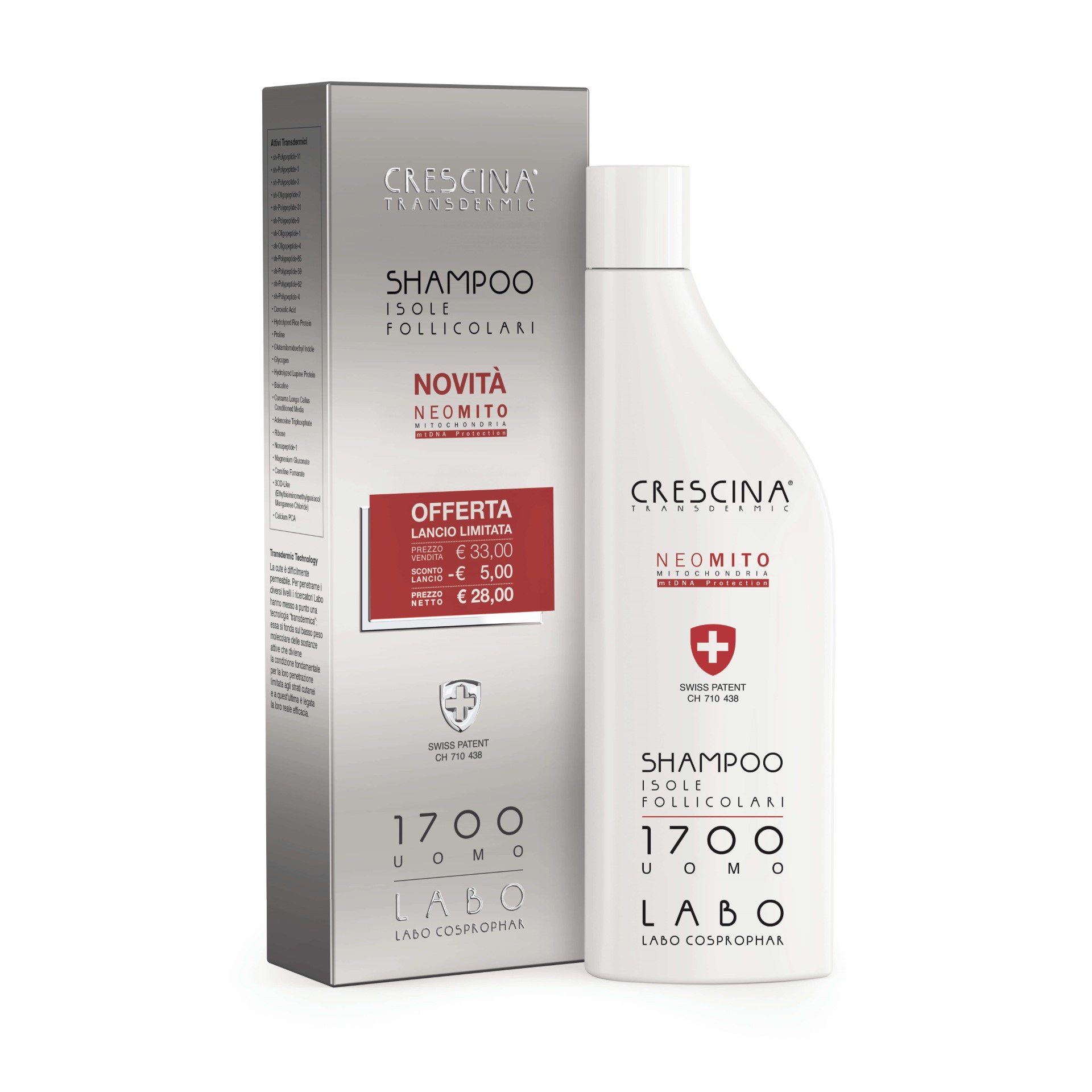 Crescina Shampoo Isole Follicolari Neo-mito 1700 Uomo 150ml