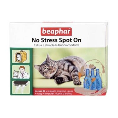 image - 924549037 - Beaphar No Stress Spot On è un trattamento spot-on da 0,7 ml per gatti, utile per alleviare stati di agitazione come miagolio eccessivo, ansia, viaggi, temporali e fuochi d'artificio. - 0007096_2.jpg