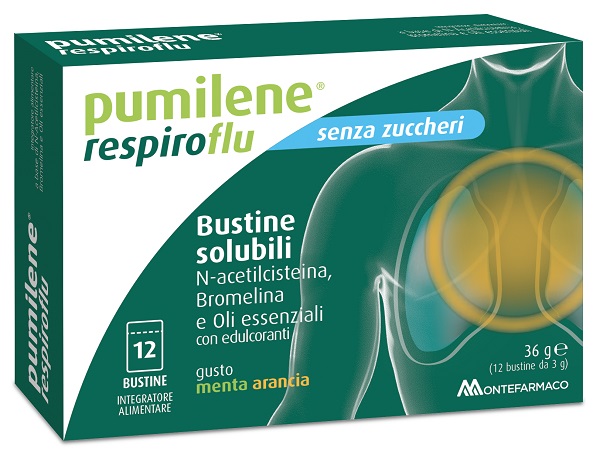 image - 988673036 - Integratore alimentare in bustine gusto menta arancia, utile per il benessere delle vie respiratorie. - 4866626_1.jpg