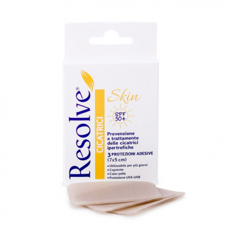 Resolve Cicatrici Skin Protezione Adesiva SPF 50+ Cerotti 7x5cm 3 Pezzi