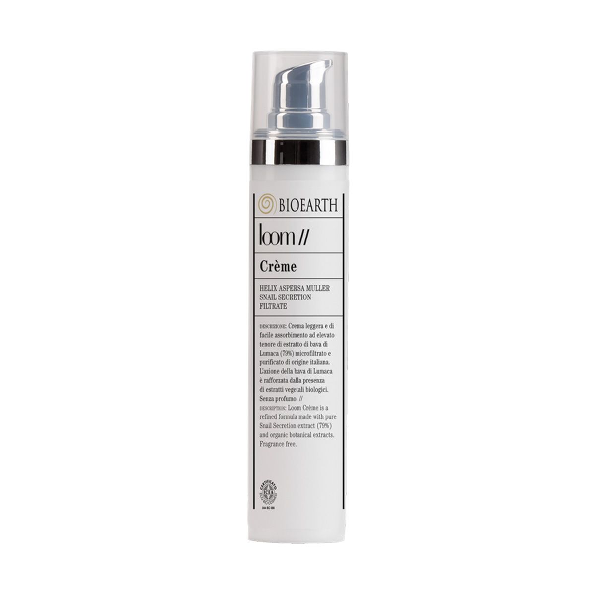 Bioearth Loom Creme 79% Crema Bava Di Lumaca 50ml