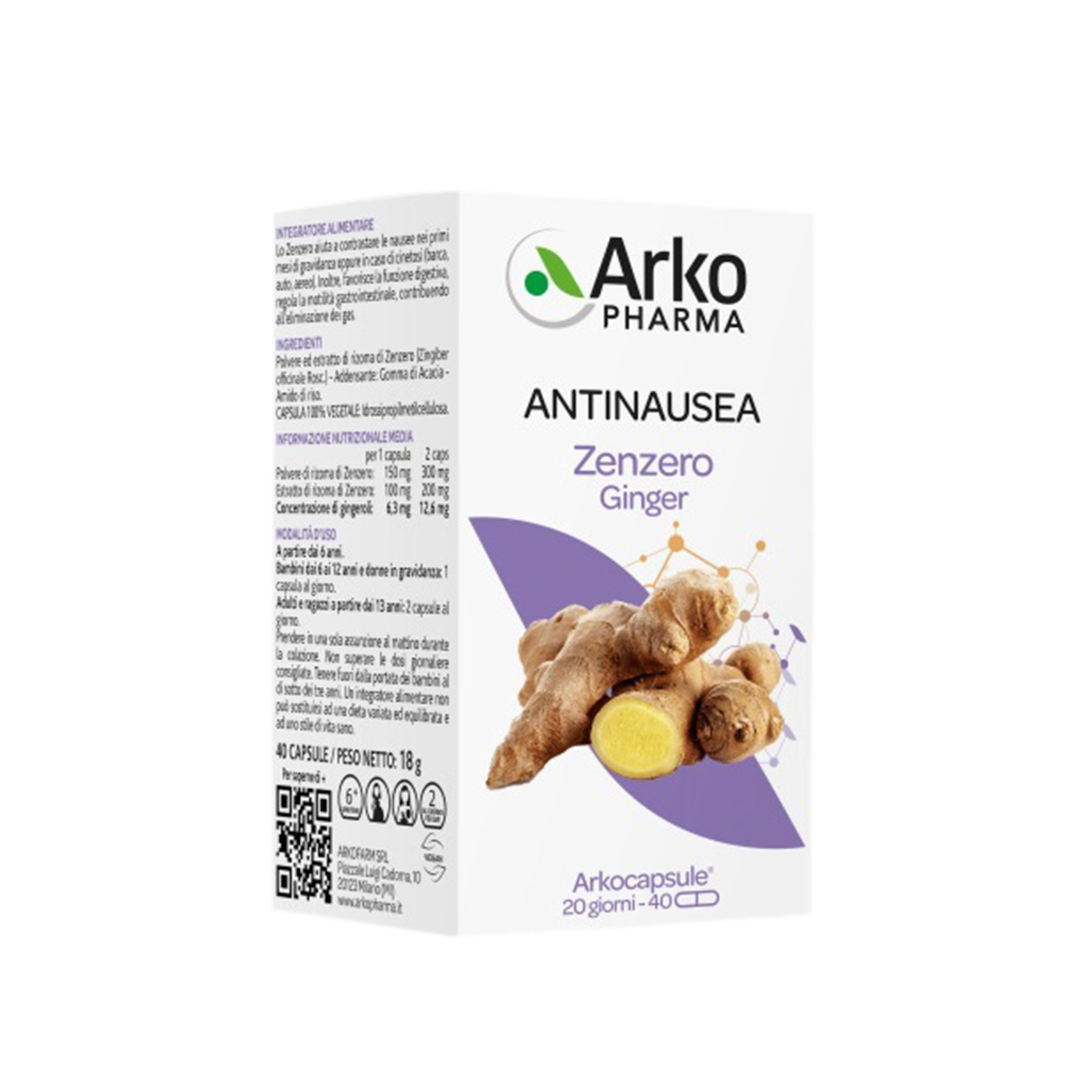 image - 985005356 - Integratore alimentare a base di zenzero, utile per contrastare la nausea e favorire la digestione e la motilit&agrave; gastrointestinale. - 4876752_4.jpg