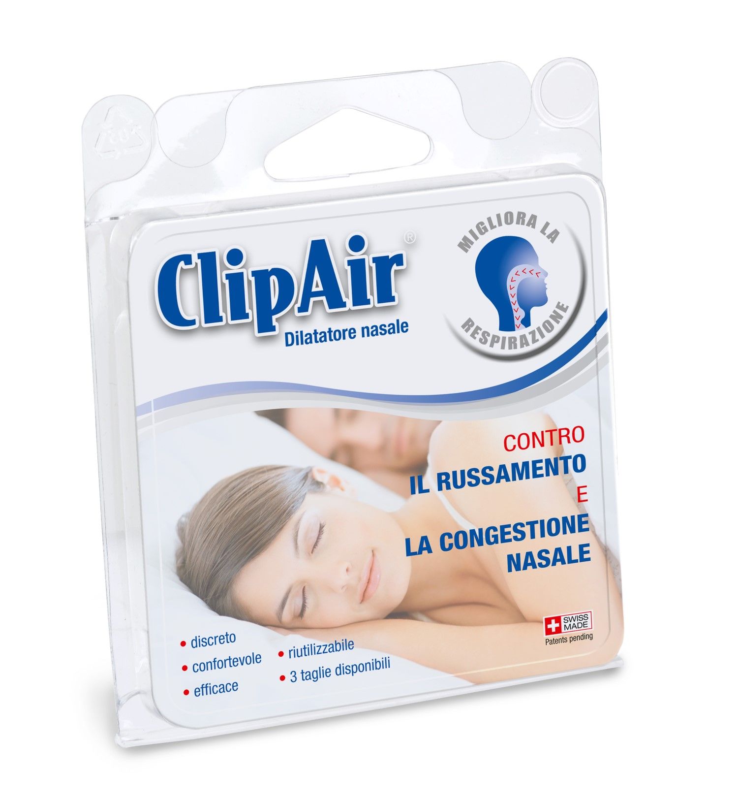 Clipair Dilatatore Nasale Misura S M L 3 Pezzi