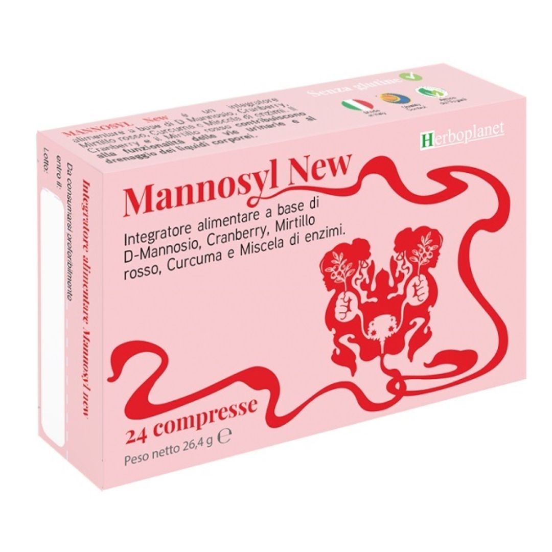 Herboplanet Mannosyl New Integratore Per Vie Urinarie 24 Compresse