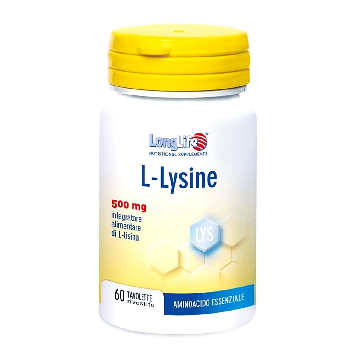 Longlife L-lysine 500mg Integratore immunostimolante 60 Tavolette