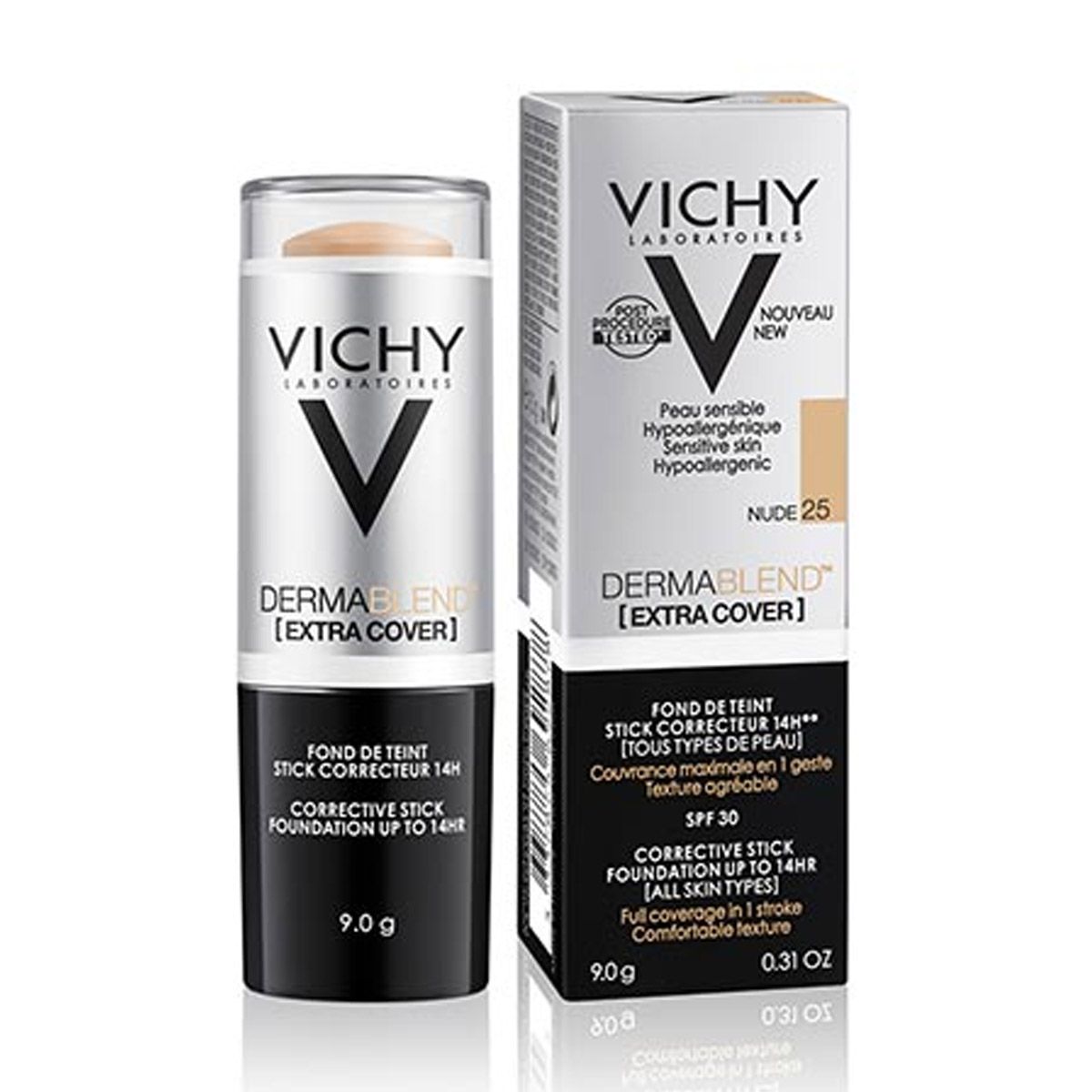 Vichy Dermablend Fondotinta Stick Extra Cover 14h Numero 25 Nude