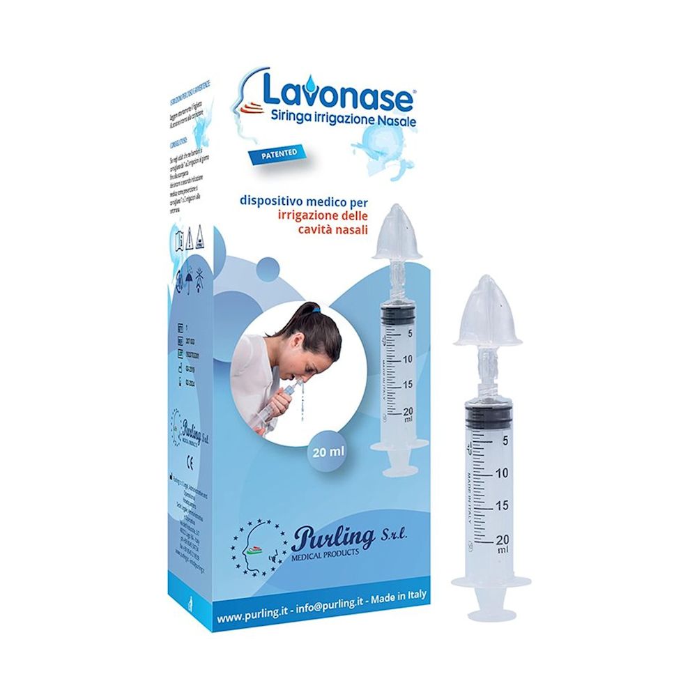 image - 978939938 - Siringa da 20ml per irrigazione nasale, completa di ugello, raccordo luer-lock, perforatore con valvola di non ritorno e tappo per riscaldamento soluzione. - 4866664_2.jpg