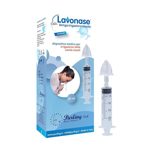 image - 978939938 - Siringa da 20ml per irrigazione nasale, completa di ugello, raccordo luer-lock, perforatore con valvola di non ritorno e tappo per riscaldamento soluzione. - 4866664_2.jpg