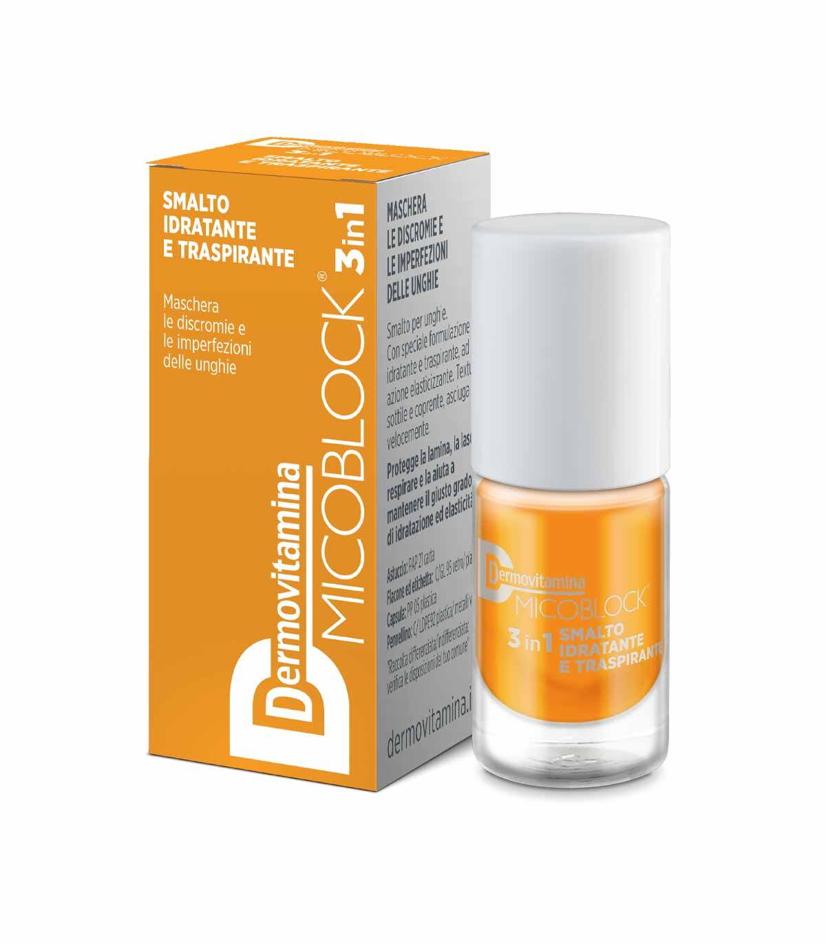 Dermovitamina Micoblock 3 In 1 Smalto Idratante E Traspirante Giallo 5ml