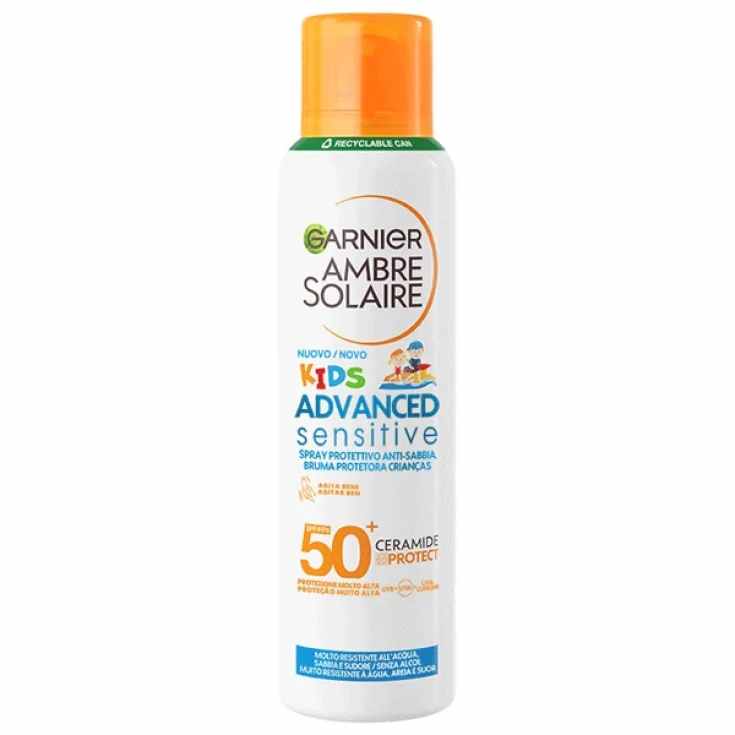 Garnier Ambre Solaire Advanced Kids Sensitive Ceramide Protect Spray Antisabbia 150ml