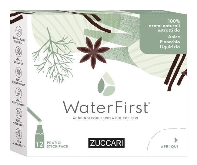 Zuccari Waterfirst Anice Finocchia Liquirizia 12 Stick Pack