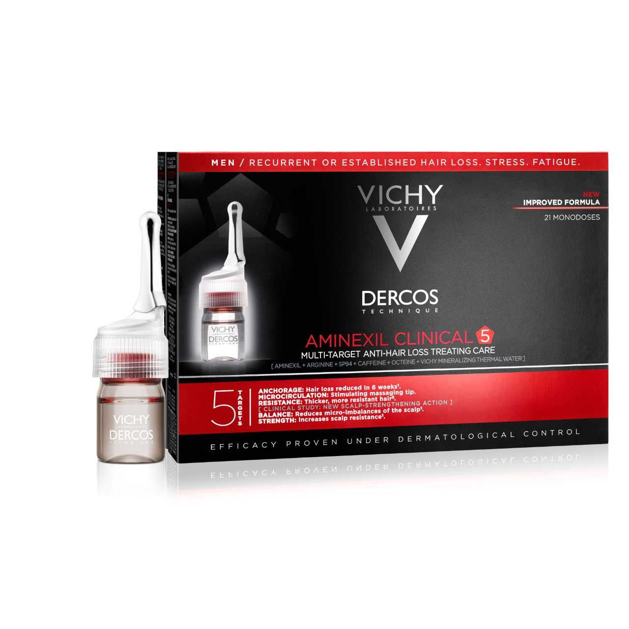 Vichy Dercos Aminexil Trattamento rinforzante Uomo 21 Fiale Da 6ml