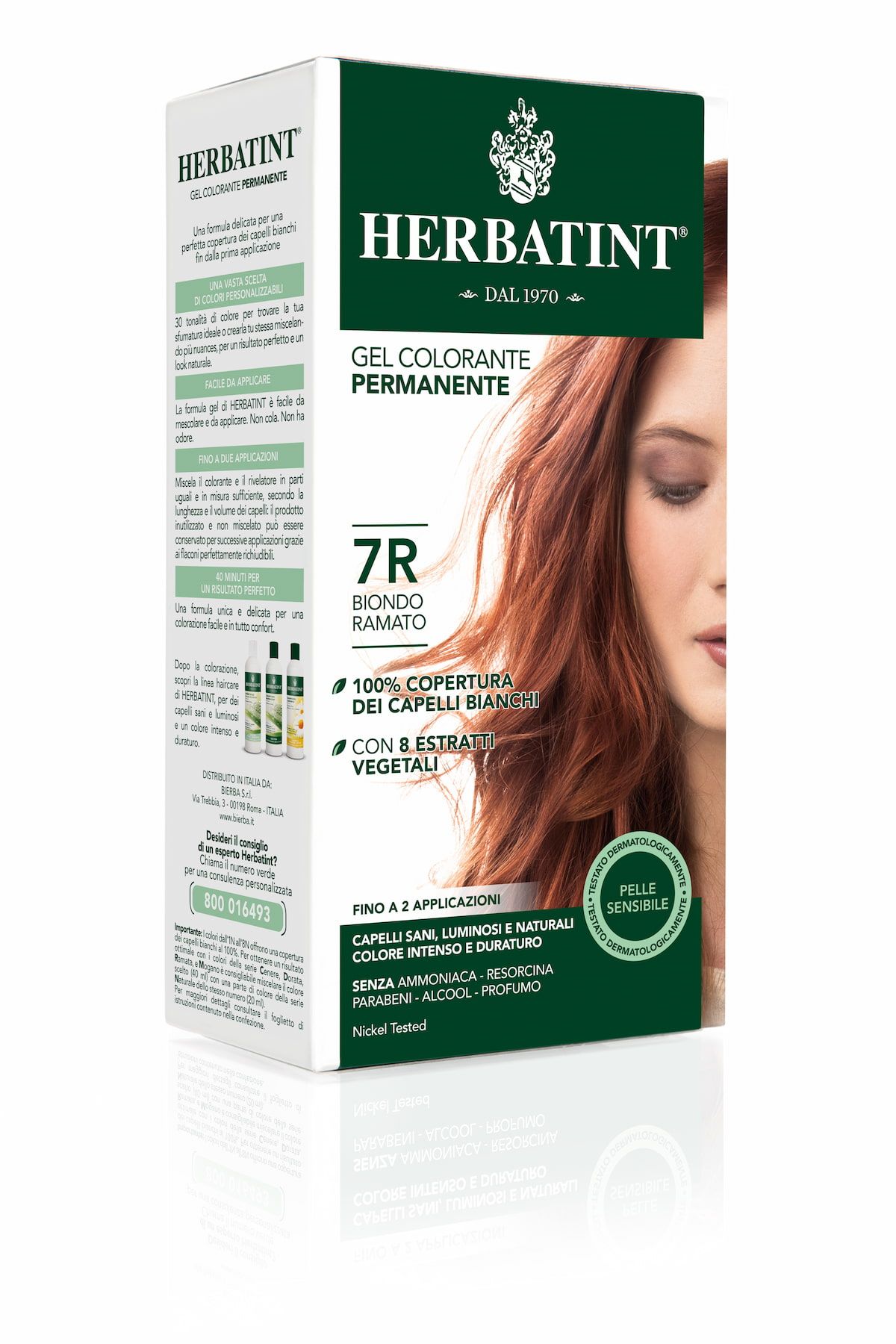 Herbatint Gel Colorante Permanente 7r Biondo Ramato 150ml