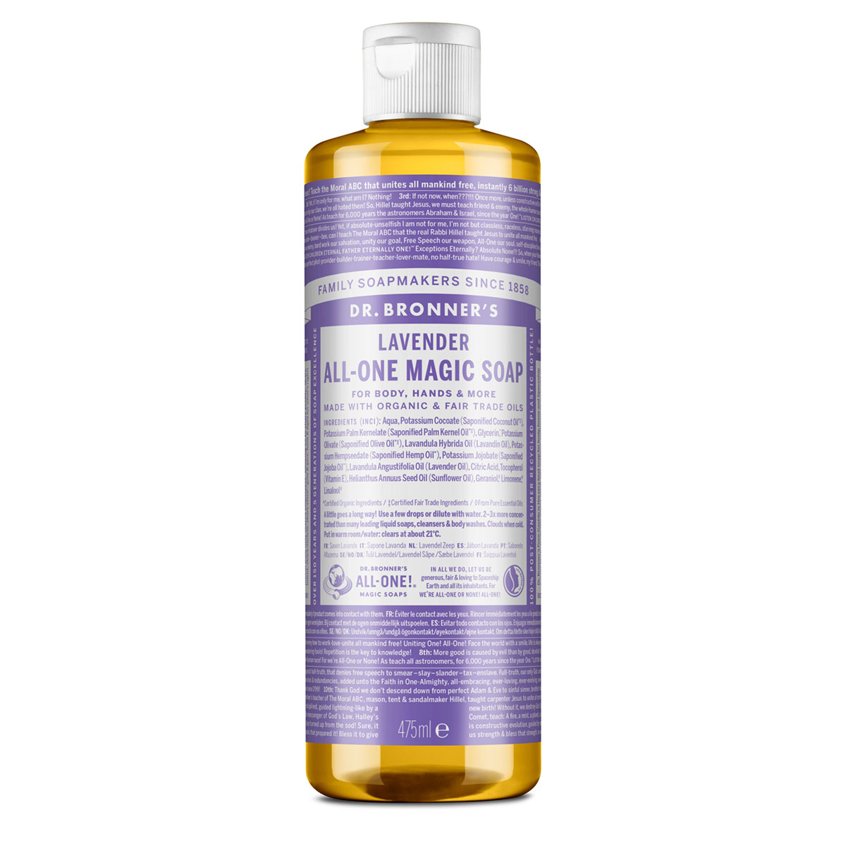 Dr. Bronner's 18 In 1 Sapone Liquido Lavanda 475ml