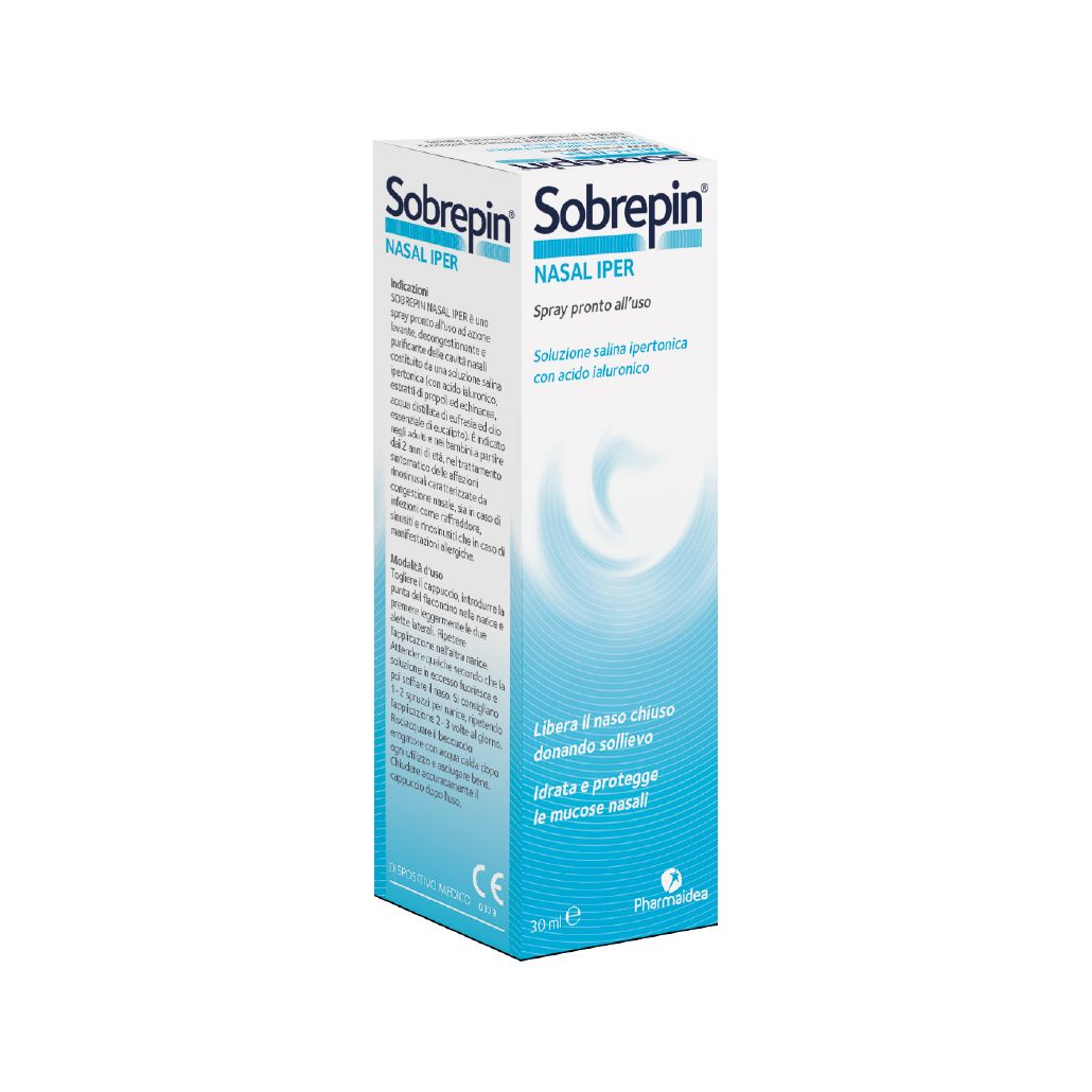 Sobrepin Nasal Iper Soluzione Ipertonica Spray Con Estratti Naturali 30ml