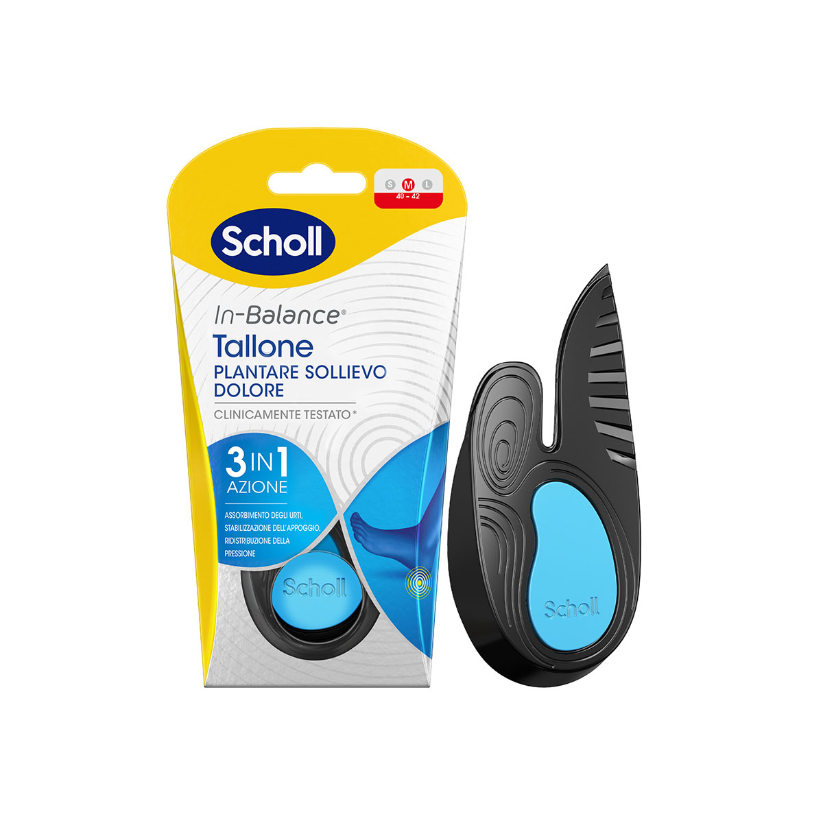 Scholl Plantare Tallone M Sollievo Dolore 2 Pezzi