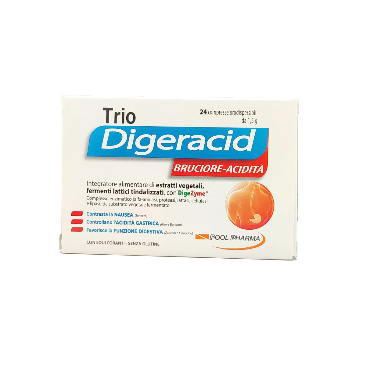 Trio Digeracid Integratore Digestione 24 Compresse