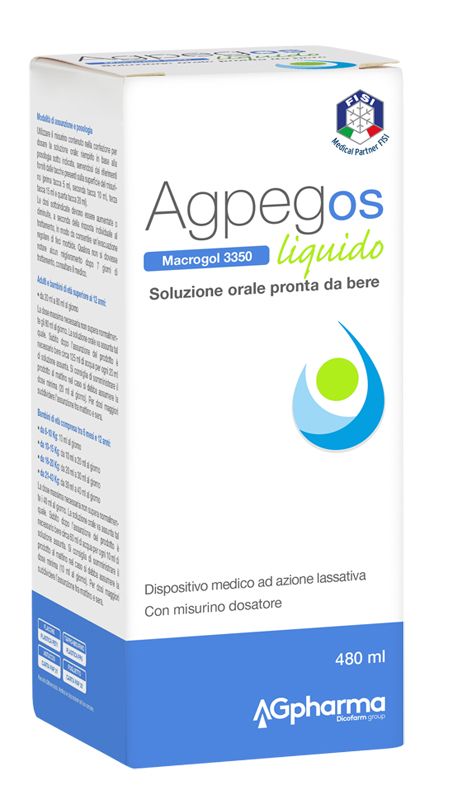 Agpeg Os Macrogol 3350 Liquido Integratore Stitichezza 480 ml, per una ...